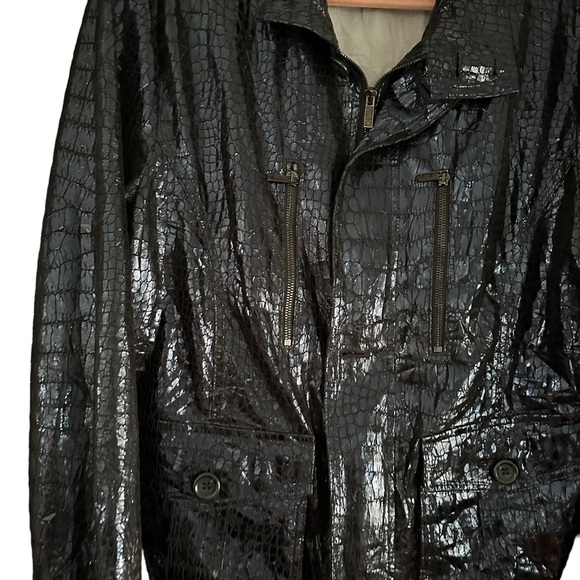 EMPORIO ARMANI BLACK BOMBER JACKET - Picture 6 of 9